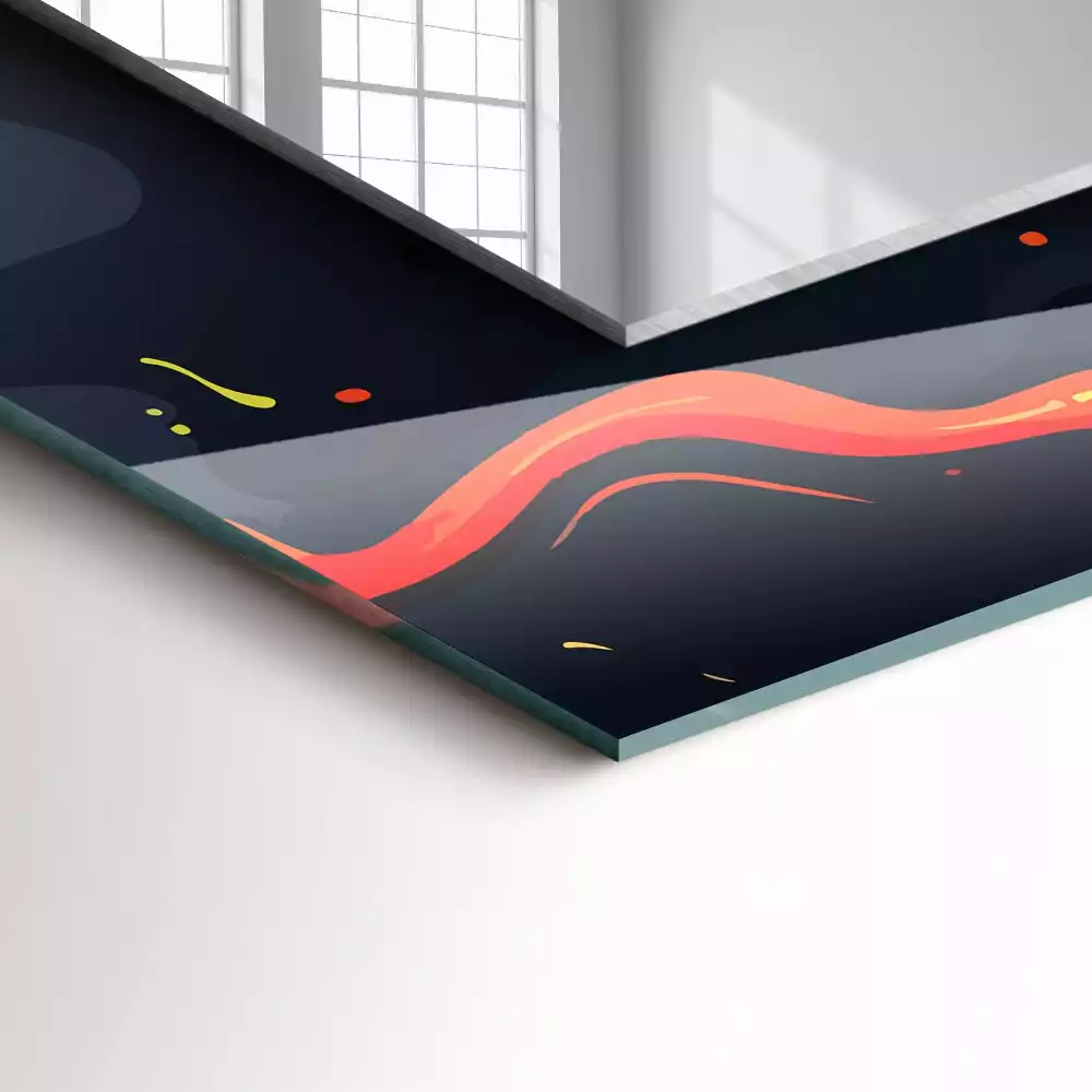 Miroir décoratif rectangulaire Lave volcanique