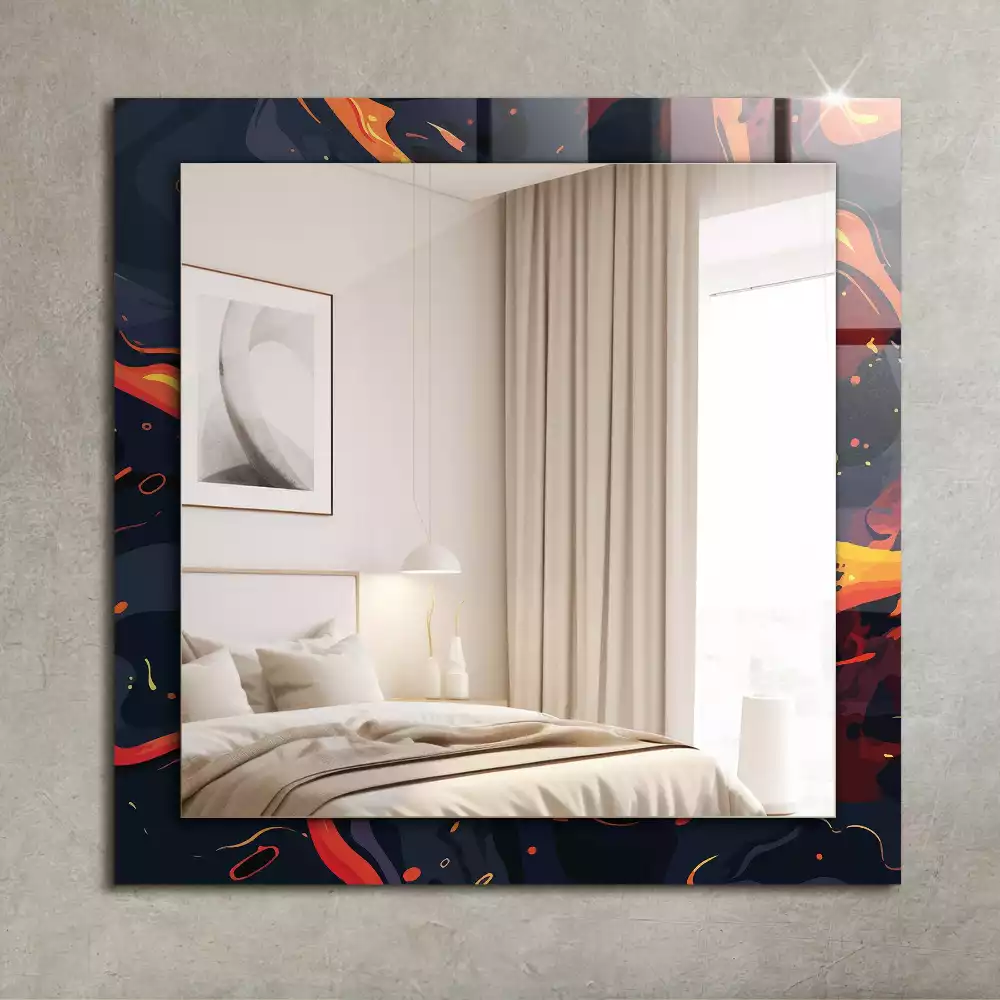 Miroir décoratif rectangulaire Lave volcanique