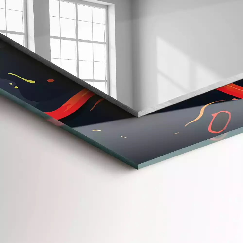 Miroir décoratif rectangulaire Lave volcanique