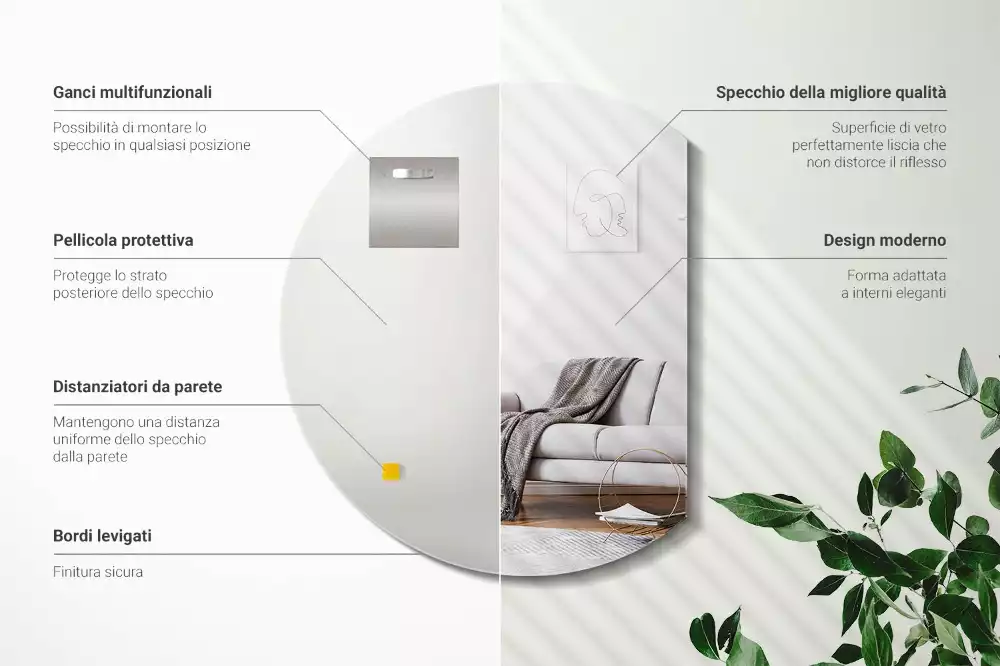 Demi cercle miroir ajout original