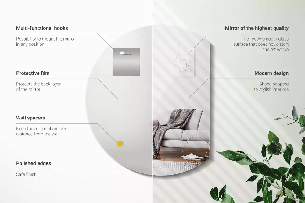 Demi cercle miroir ajout original