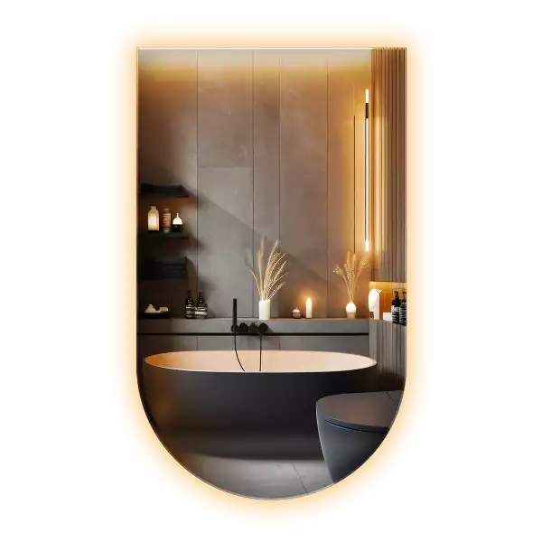Miroir en forme d arche avec rétroéclairage LED
