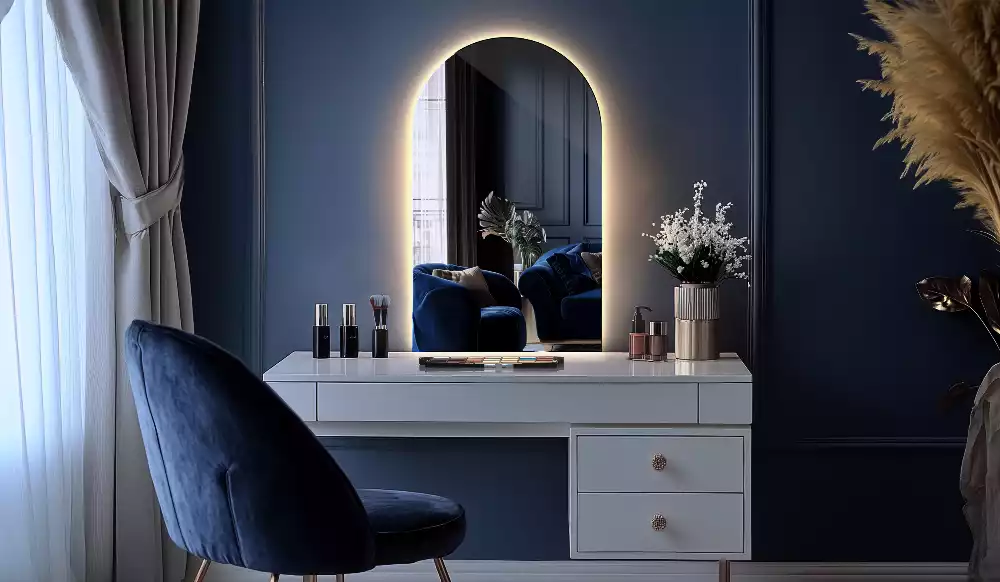 Miroir en forme d arche avec rétroéclairage LED
