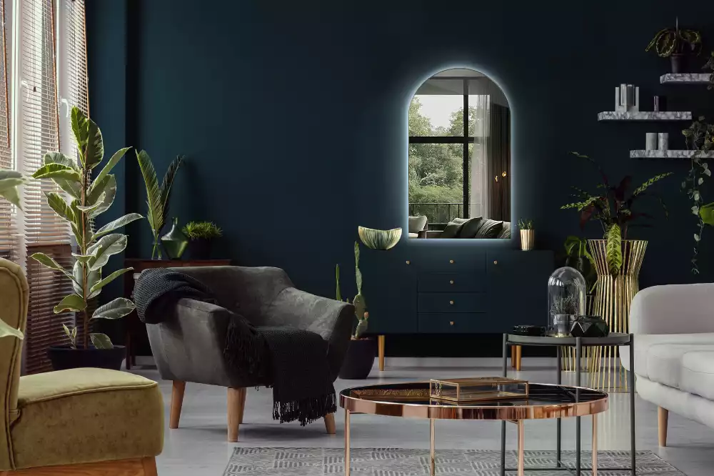 Miroir en forme d arche avec rétroéclairage LED