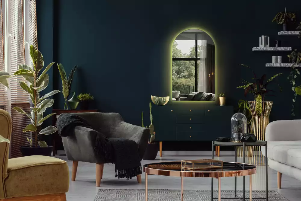Miroir en forme d arche avec rétroéclairage LED