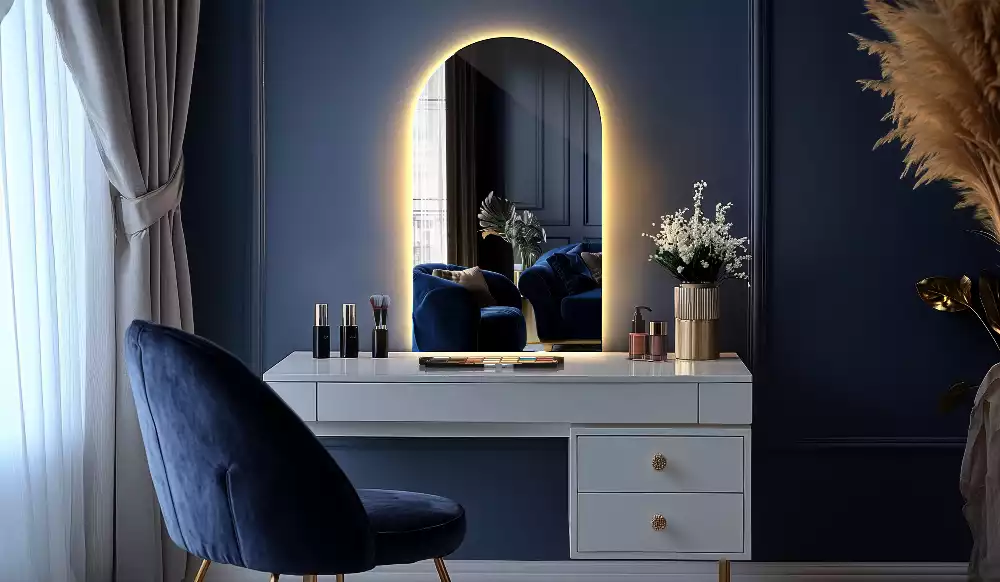 Miroir en forme d arche avec rétroéclairage LED