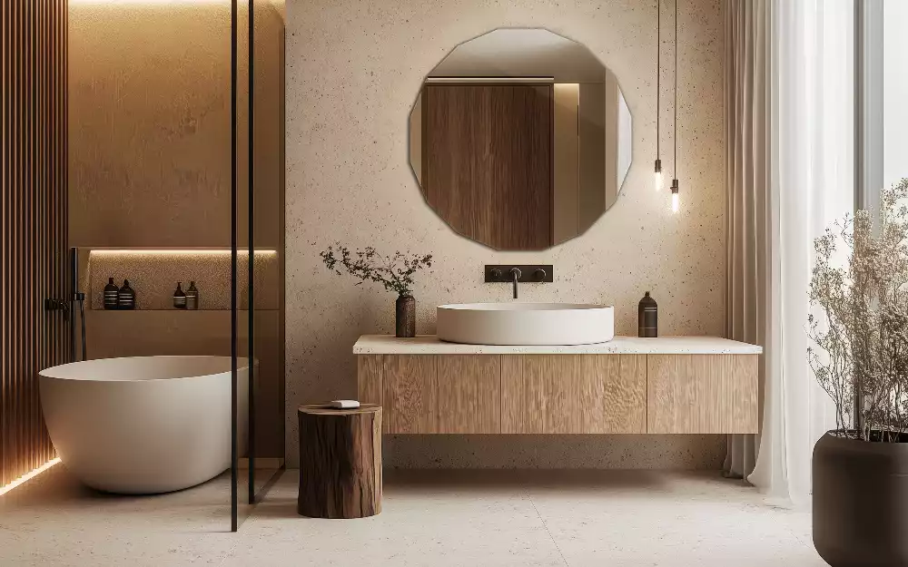 Miroir polygonal conception originale