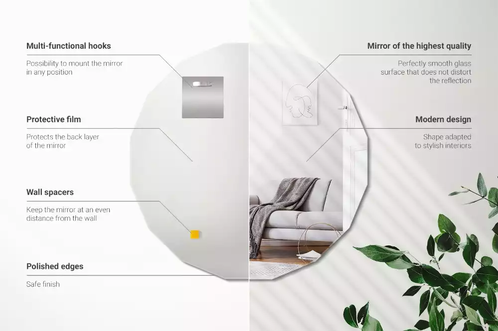 Miroir polygonal conception originale