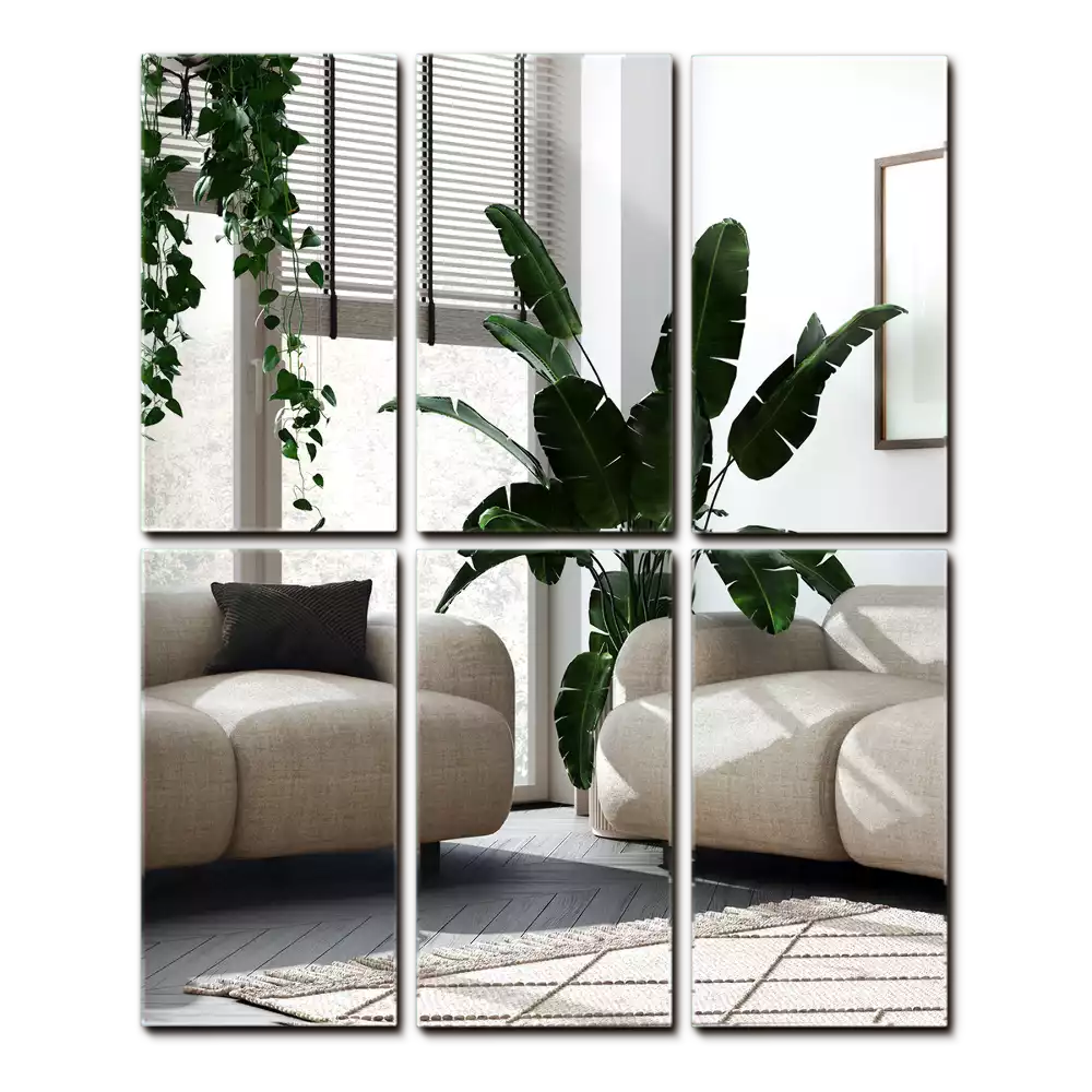 Miroir carreaux auto-adhésif