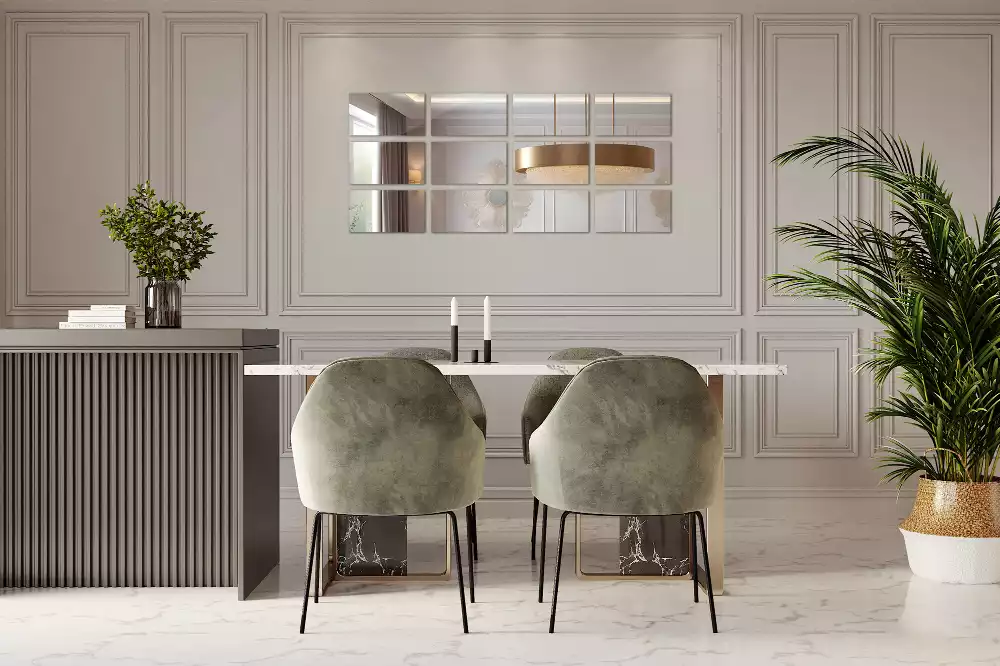 Miroir carreaux auto-adhésif