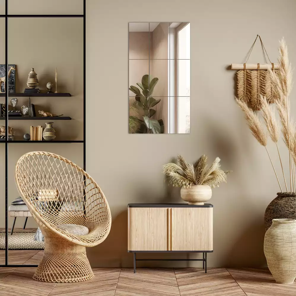 Miroir carreaux auto-adhésif