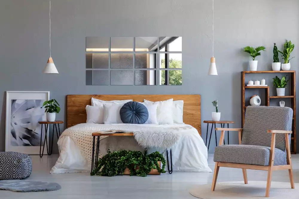 Miroir carreaux auto-adhésif