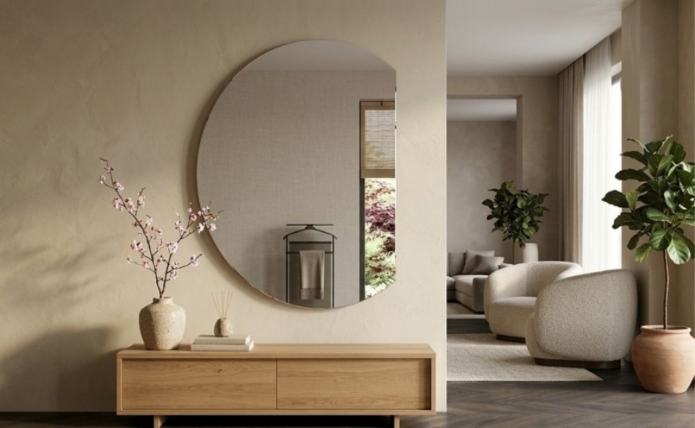 miroir au dessus de la commode