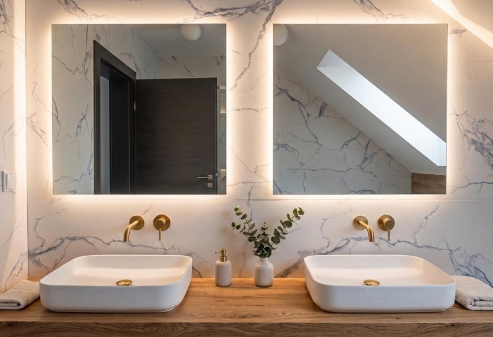 Quel miroir pour une salle de bain avec deux vasques ?